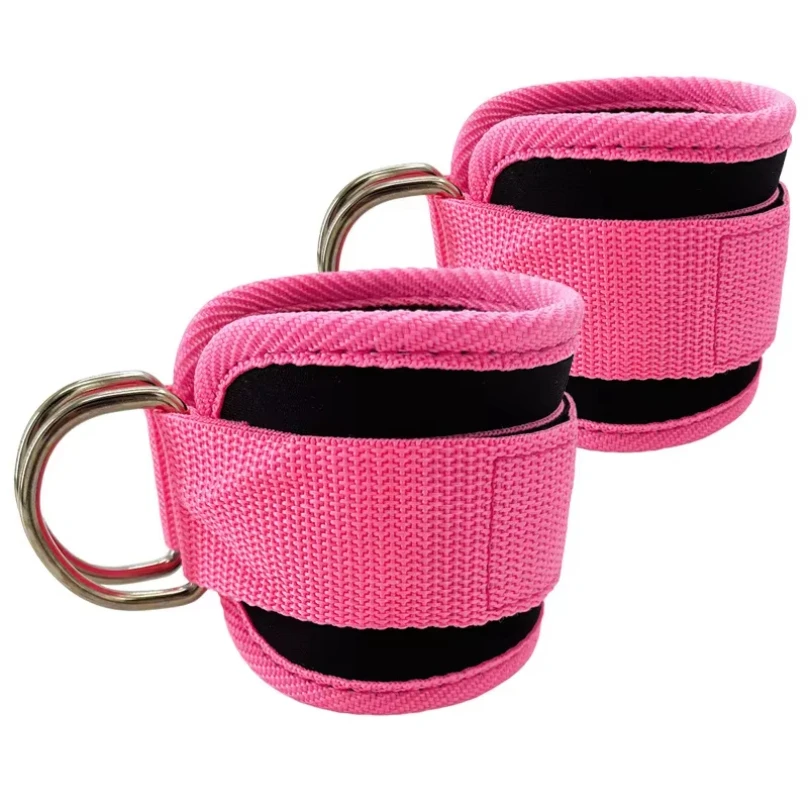 1PC Fitness Gantry Caviglia Fibbia Allenamento Gamba e Dispositivo di allenamento dell'anca Doppio D Tensione Anello del piede Legging Cinghia Accessori per caviglia 5