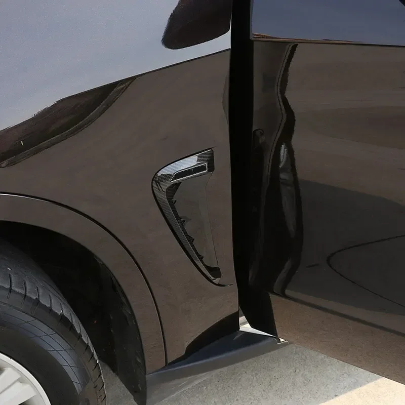 Per BMW X5 F15 X5M F85 2014-2018 ABS Nero/Argento/Fibra di Carbonio auto squalo branchia parafango laterale adesivo di sfiato Accessori Auto 6