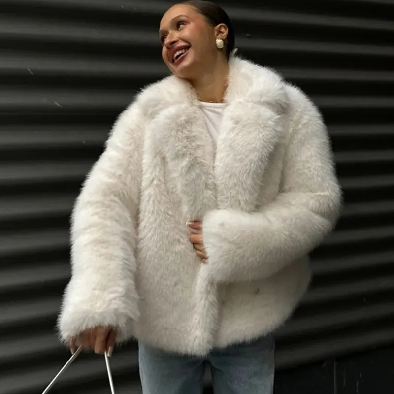 Tuularose Donna Inverno 2025 Cappotto in pelliccia sintetica di lusso di alta qualità Addensare Cappotto caldo Capispalla Hot Girls Giacca in pelliccia sintetica solida 4