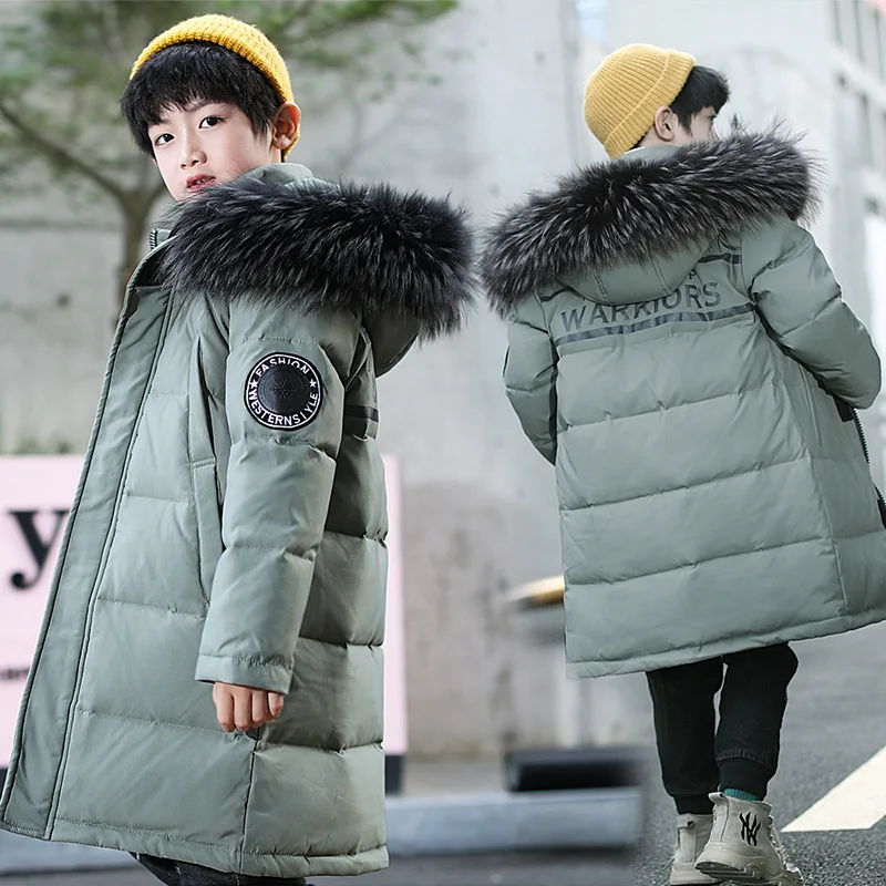 2025 Russo Inverno Bambini Ragazzo Piumino Con Cappuccio Impermeabile Addensare Caldo Ragazzo Tuta Sportiva Cappotto 4-14 Anni Bambini Adolescente Parka 2