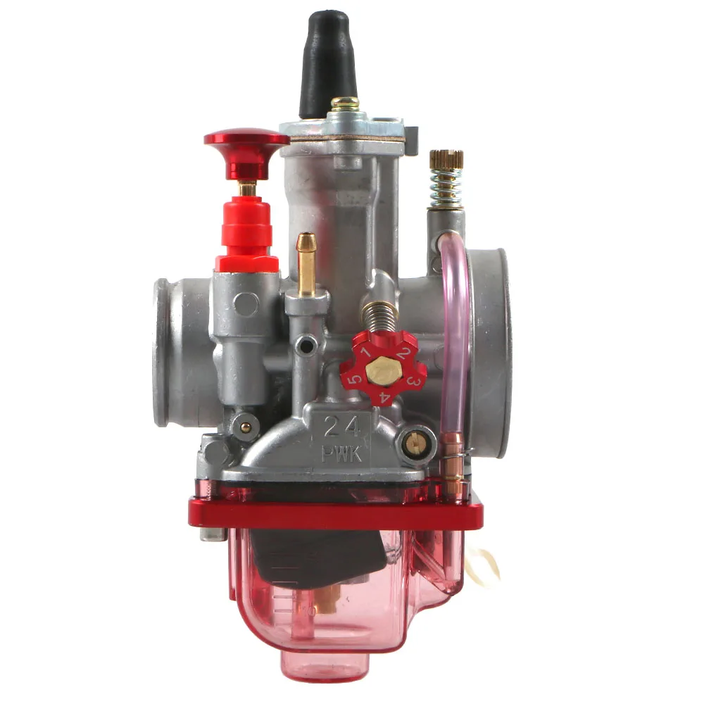Carburatore moto rosso blu PWK24 26 28 30 34 mm Dirt Bike Carb con Power Jet per 2T 4T Koso Motocross Karb Scooter ATV 5