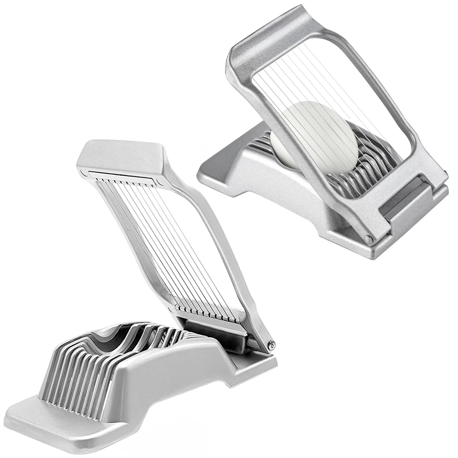 Accessori da cucina Affettatrici per uova Chopper Taglierina per insalata di frutta in acciaio inossidabile Utensili per uova Robot da cucina manuali Gadget per utensili da cucina 1