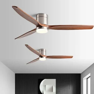 Ventilatore da soffitto a pavimento basso da 42/52/60 pollici LED 3 colori dimmerabili 20W telecomando per camera da letto soggiorno interno 1