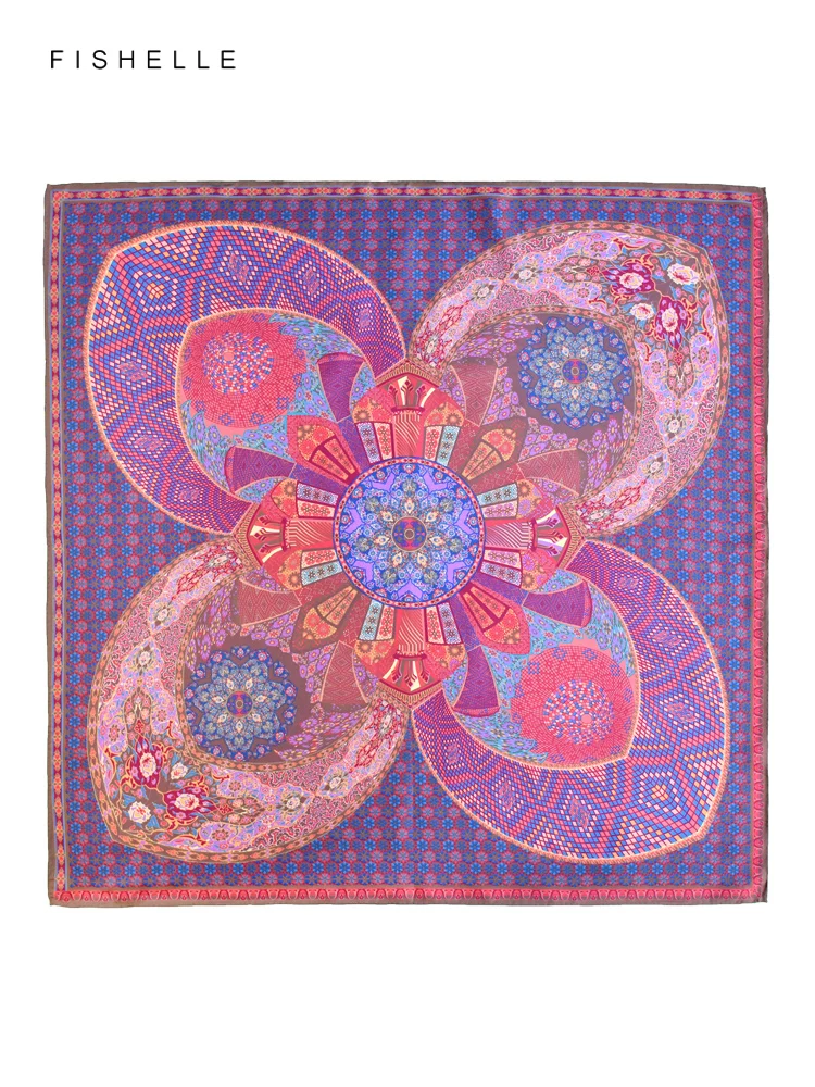 Splendido stampato 100% sciarpa di seta scialle avvolgente twill bandana hijab donne sciarpe quadrate fascia fazzoletto regali di lusso per la signora 2