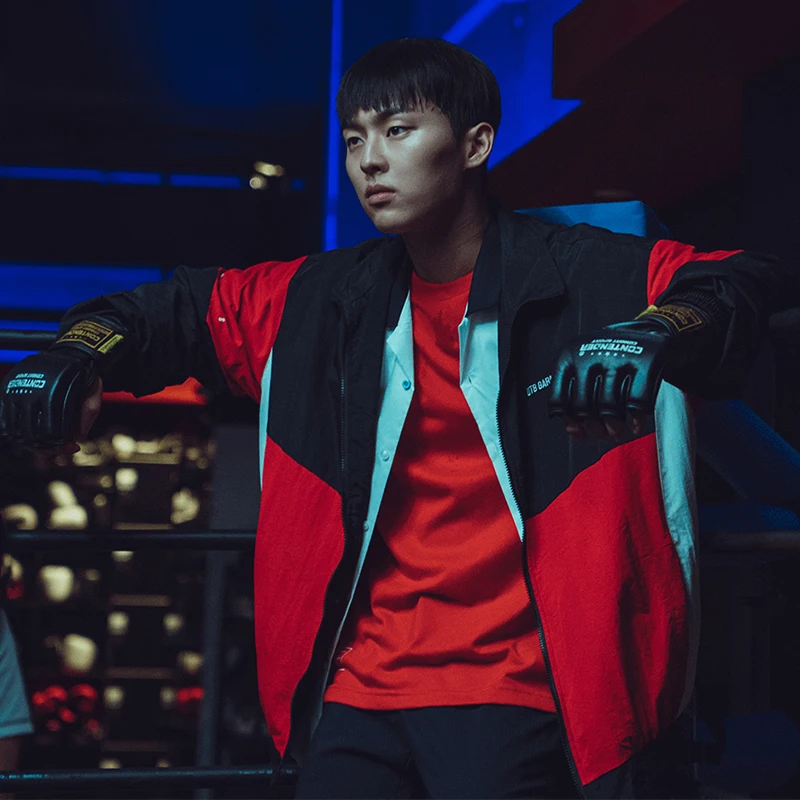 Qt8 Indumento Giacca di classe di eroe debole Unisex Ahn Suho Giacche da pista Cappotto Uomo Donna Manica lunga Sport Top Abbigliamento sportivo 2