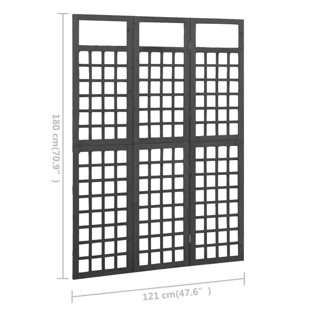 Pannello divisorio in legno di abete nero 121x180 cm Prodotti per la decorazione della casa, schermi divisori, schermi privacy 6
