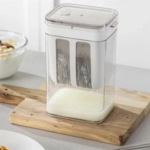 Colino per yogurt Separatore di siero di latte fatto in casa Filtro per latte da 1100 ml Scatola per filtro rapido Filtro separatore di umidità per formaggio con schermo fatto in casa 1