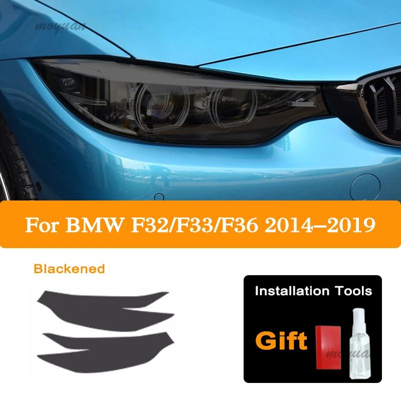 Auto Faro Tinta Nero Pellicola Protettiva Protezione Del Vinile Trasparente TPU Adesivo Accessori Per BMW Serie 4 F32 F33 F36 13-19 2