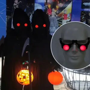 Halloween Horror Occhiali da vista rossi Puntelli Personalità divertente Occhiali da horror spaventosi Party Occhi ingannevoli Cosplay Prop Glow In The Dark 1