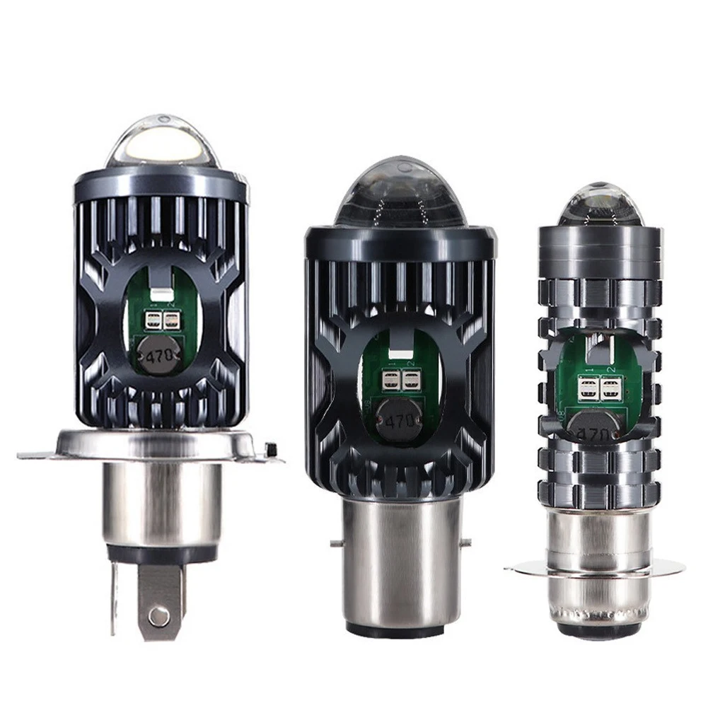 1Pc H4 LED Moto H4 BA20D P15D LED Moto Moto Faro Lampadine Lente Hi/Lo Fascio Lampada Moto Faro Lampada Frontale 6