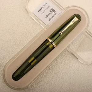 JINHAO 9019 penna stilografica battito cardiaco acrilico trasparente penna Spin verde F pennino cancelleria forniture scolastiche per ufficio penna da scrittura 1