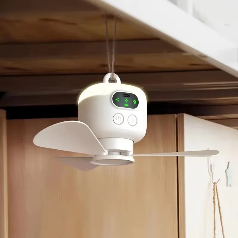 Ventilatori da soffitto ricaricabili con batteria incorporata di grande capacità con telecomando Lampada da notte portatile per tenda da campeggio 2