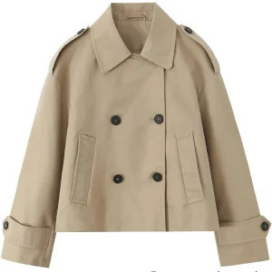 KONDALA Vintage Casual Chic Donna Trench Solido Doppio Petto Tasche Cappotti a maniche lunghe Nuova moda 2025 Cappotti per le vacanze autunnali 1