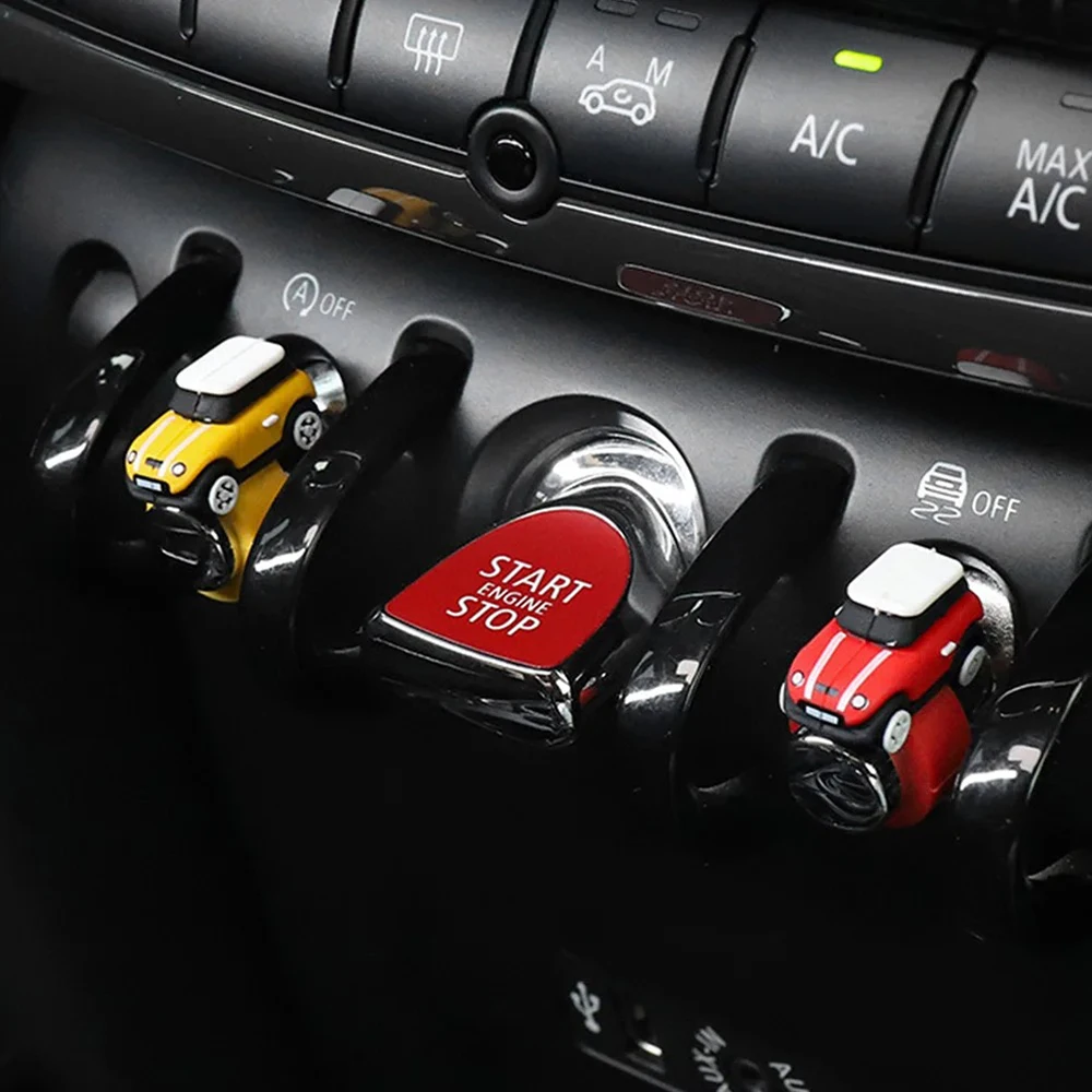 Anello pulsante in silicone per auto per BMW Mini Cooper Accessori Ornamenti interni Manopola modello automatico Decorazione protezione arresto avviamento motore 4