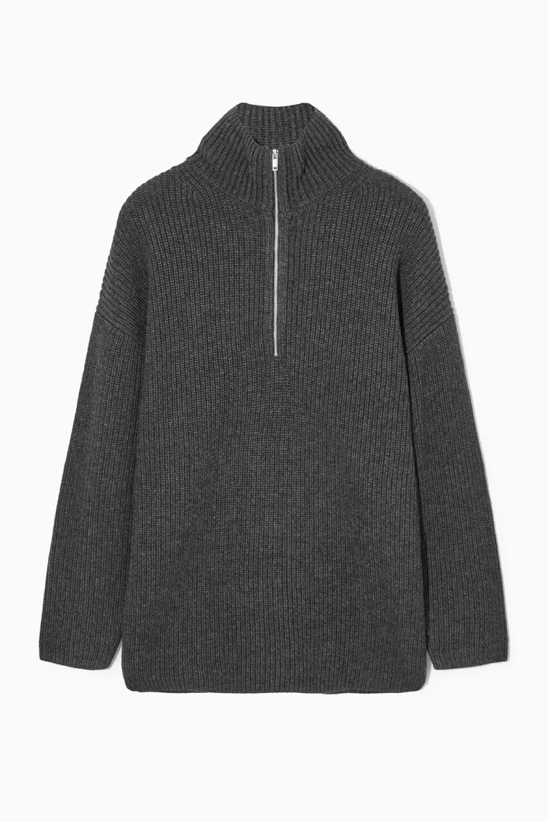 Ethereal MD 2025 cos primavera nuovo stile di maglione lungo casual in misto pile a mezza parte anteriore da donna 3