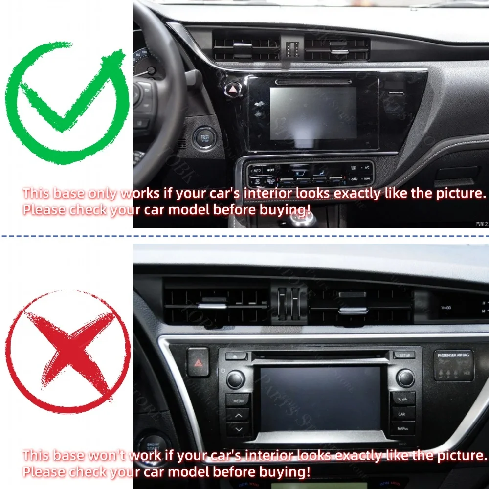 Supporto per telefono per auto magnetico per Toyota Auris E180 2016 2017 2018 Ricarica wireless Speciale base fissa Accessori per montaggio MagSafe 2