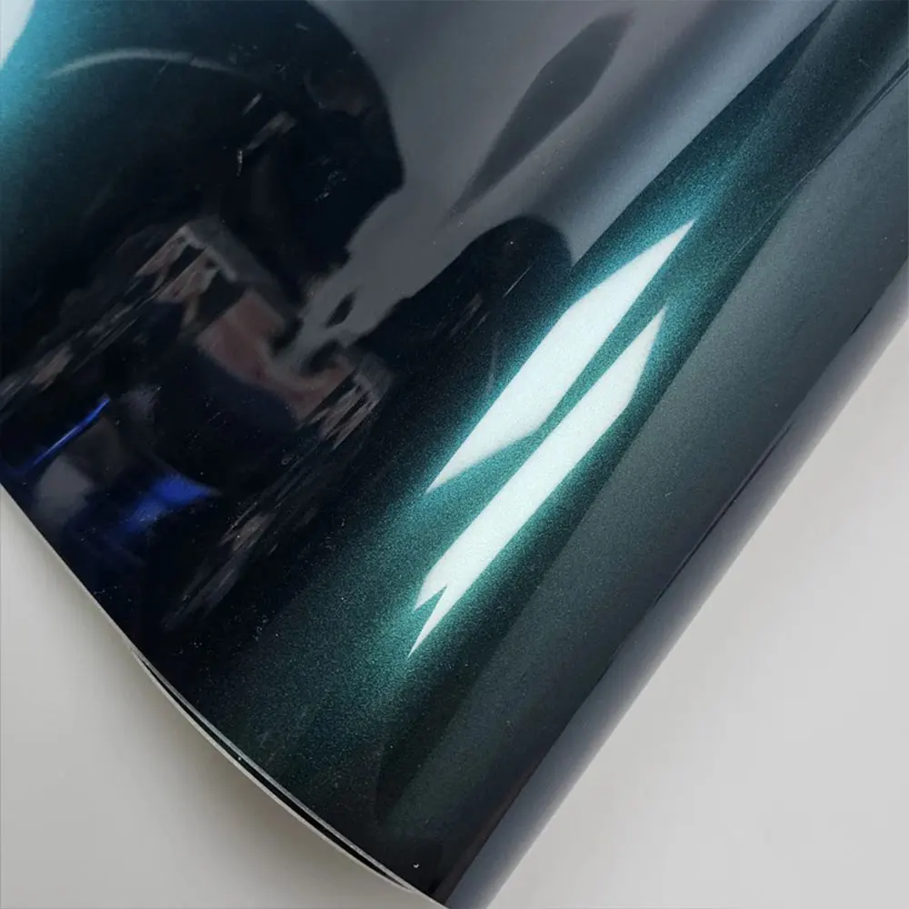 30/50 centimetri di Alto Lucido Verde Mezzanotte Vinile Proteggere Pellicola Auto Adesivo Senza Bolle Car Body Cambia Colore Adesivi Accessori Auto 3