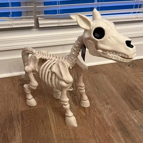 Halloween cheletro scultura scheletro animale scheletro per Halloween decorazione interna all'aperto forma umana cane partito puntelli spaventosi 2