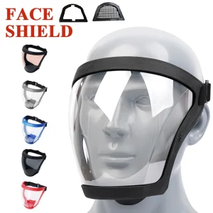 Maschera di protezione da lavoro Visiera integrale Protezione Copertura per il viso Maschera di protezione antispruzzo da cucina riutilizzabile Maschera antivento antiappannamento 1