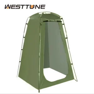 Westtune Tenda da doccia portatile per privacy, riparo impermeabile per vestiario da esterno, per campeggio, escursionismo, spiaggia, WC, doccia, bagno 1