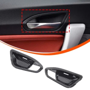 Per BMW 1 2 Serie F20 F21 F22 F23 2012-2019 Accessori Auto Porta Interno Ciotola Copertura Decorativa Adesivo ABS In Fibra di Carbonio/Nero 1