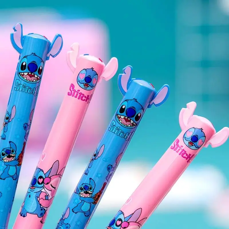 2/6/20 pz Lilo & Stitch Doll 2 Colori Penna A Sfera punto Blu E Rosso Penna Gel Presse Penna Studente Forniture di Cancelleria All'ingrosso 2