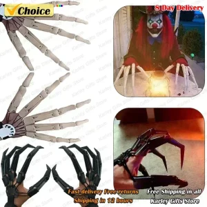 Guanti da dito articolati di Halloween flessibile divertente giocattolo flessibile Costume Party Ghost Claw modello a mano Halloween Party Decor Gift 1