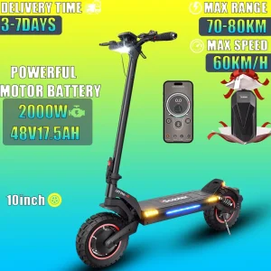Scooter elettrico IScooter IX7Pro 2000W Motore 48V17.5AH Batteria per adulti Cross Country Racing E-Scooter Pneumatici da 10 pollici EScooter 1