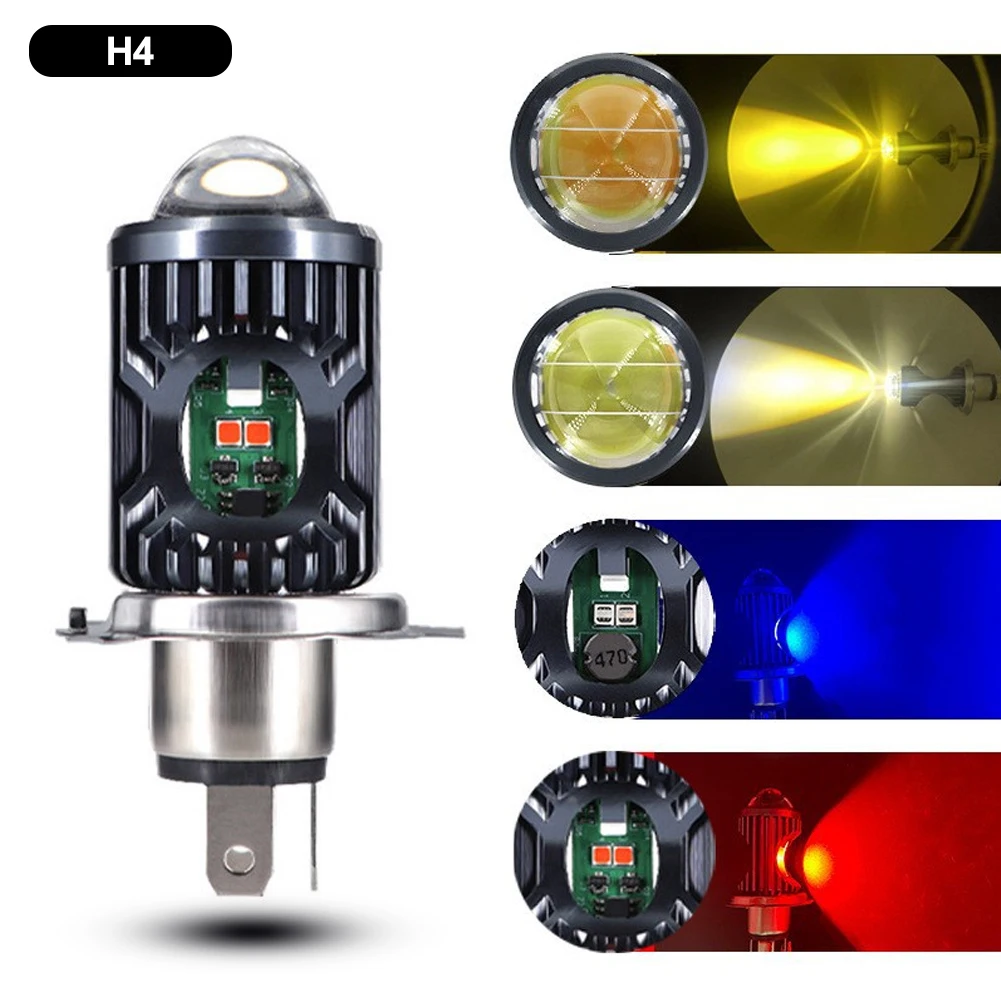 1Pc H4 LED Moto H4 BA20D P15D LED Moto Moto Faro Lampadine Lente Hi/Lo Fascio Lampada Moto Faro Lampada Frontale 1