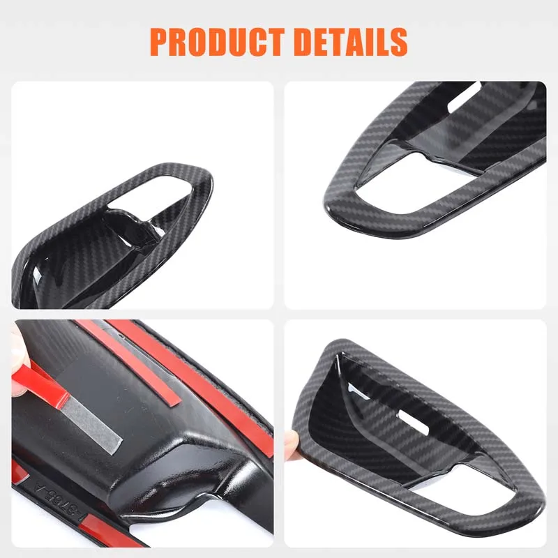 Per BMW 1 2 Serie F20 F21 F22 F23 2012-2019 Accessori Auto Porta Interno Ciotola Copertura Decorativa Adesivo ABS In Fibra di Carbonio/Nero 3