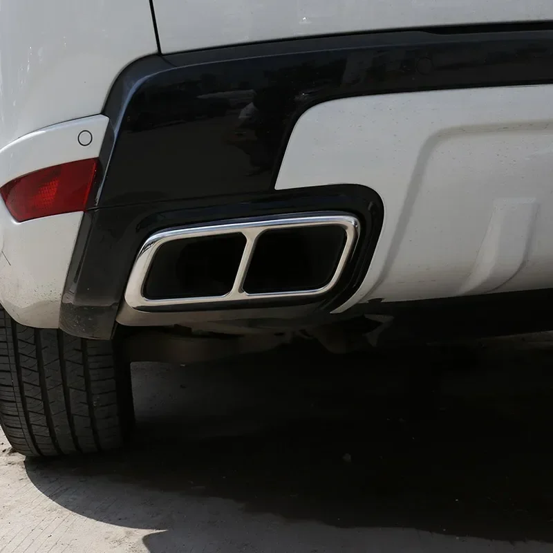 Per Land Rover Range Rover Sport P400 Tubi di coda per auto in acciaio inossidabile Copertura silenziosa Adesivi per copertura tubo di scarico Accessori auto 3