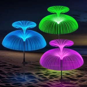 Luci solari per esterni 7 colori che cambiano Luce per meduse Luci solari impermeabili per fiori da giardino per la decorazione del prato del percorso del cortile 1