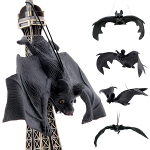 Ornamenti per pipistrelli appesi di Halloween Simulazione realistica Decorazioni per feste natalizie Puntelli per appendere la casa stregata di Halloween 1