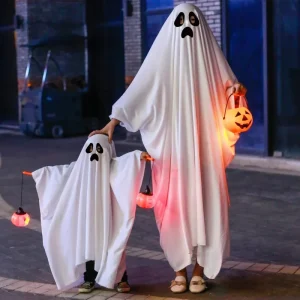 Halloween Ghost Costume bambini adulto Masquerade Ghost Cape Holiday Funny Dress Up cosplay decorazione di Halloween 1
