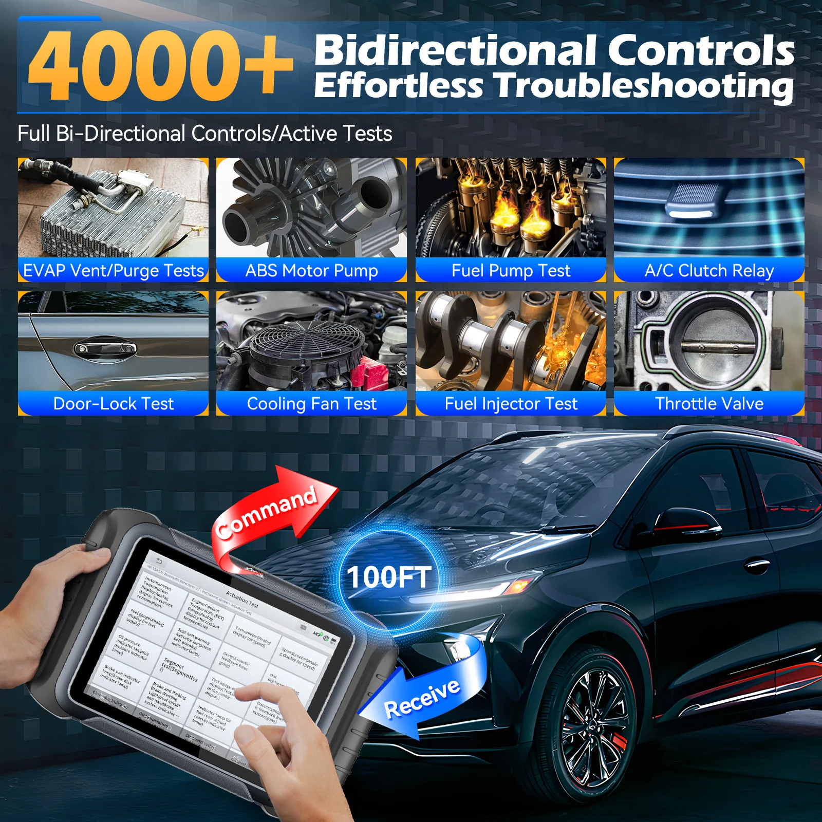 XTOOL D8W D8S Strumento di diagnostica per auto Bluetooth Scanner automobilistico Codifica ECU Bidirezionale 42+ Reset CANFD DOIP Topologia FCA Consegna rapida dal magazzino europeo 4