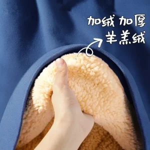 Felpa invernale da uomo in velluto di agnello girocollo pullover ispessito camicia base calda versatile top intimo termico casual 1