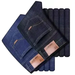 2024 nuovi jeans da uomo d'affari casual dritti elasticizzati moda classico blu nero pantaloni da lavoro in denim primavera estate marchio di abbigliamento 1