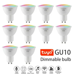 1-10PCS Tuya GU10 LED Rgb Lampadina Intelligente Dimmerabile Gu10 6W Wifi Led Lampada Magica AC 85-265V 110V 220V Funziona Con Alexa Google Casa 1