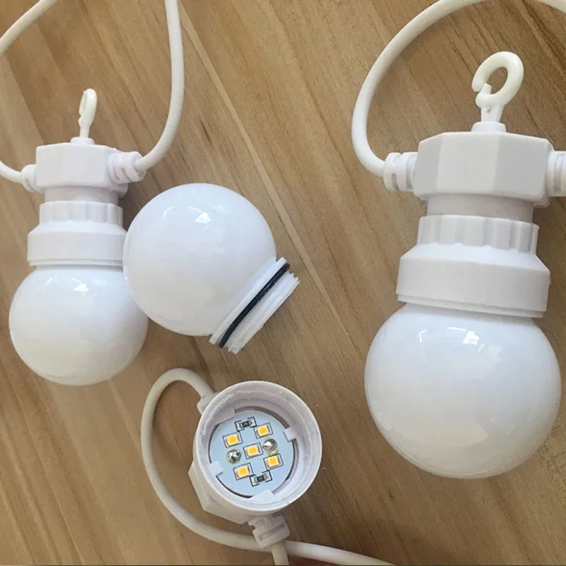 Ghirlanda LED per esterni G50 Globo Light Illuminazione da patio String Lampadine Decorazione per feste di nozze Tenda Spina Alimentazione Illuminazione da campo 5