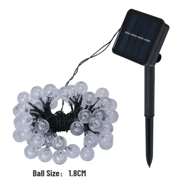 Nuovo globo di cristallo solare LED luci della stringa LED luce solare esterna IP65 fata luce ghirlanda di nozze per la decorazione della festa in giardino 5