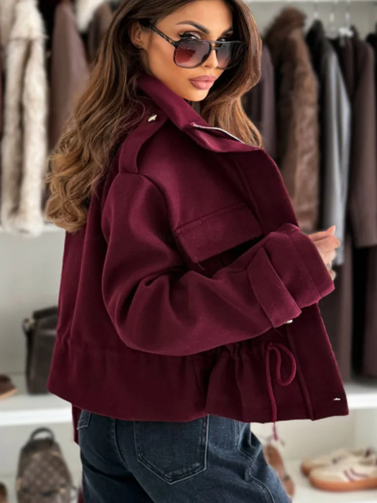 Cappotto invernale da donna New Fashion Manica lunga con cerniera Giacche da donna Casual Allentato Autunno Office Lady Chic Outwear 6