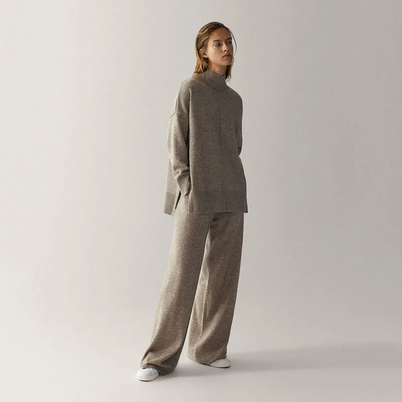 Ethereal MD 2025 massidutti primavera nuovo stile di abito lavorato a maglia in misto lana stile mantello casual e alla moda da donna 6