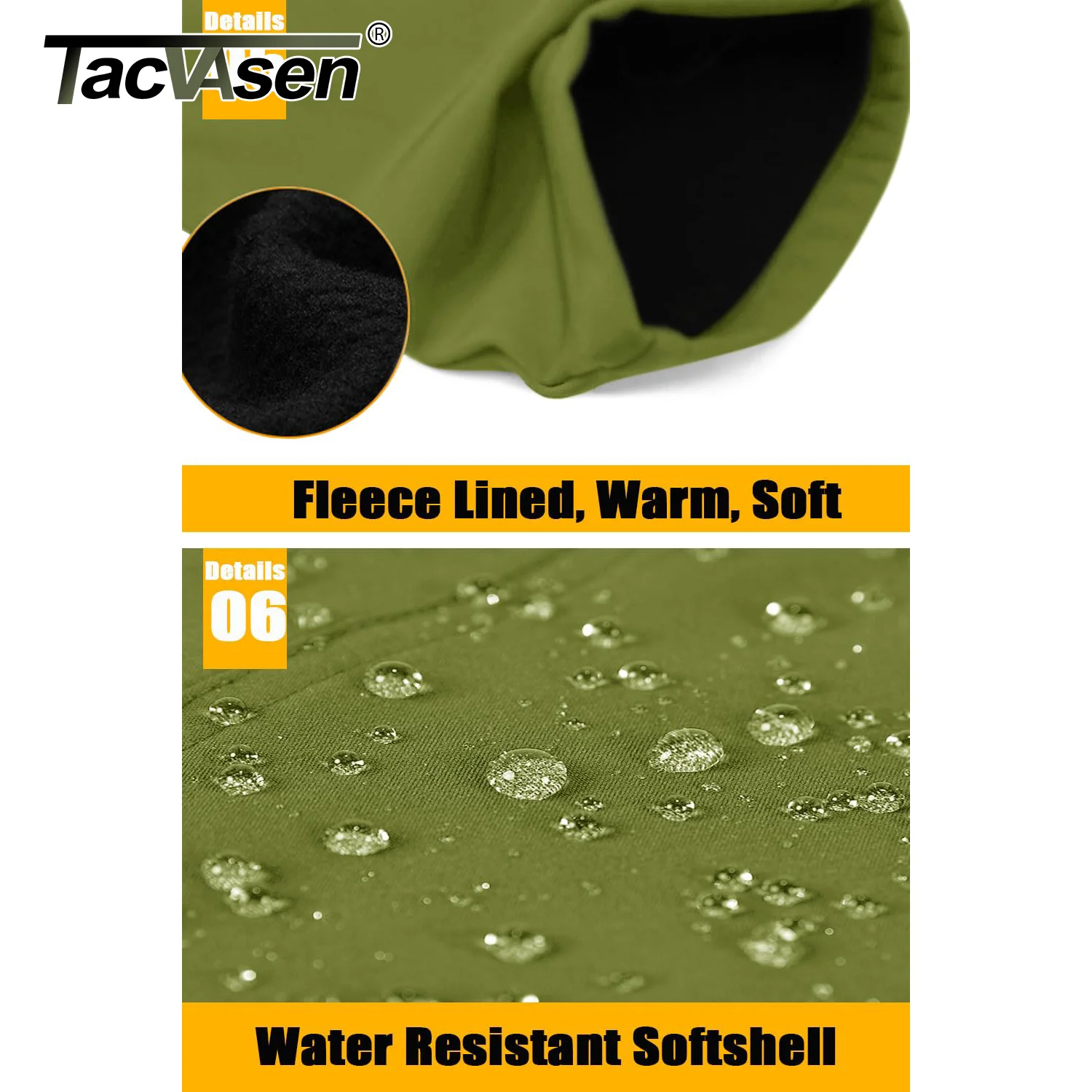 Pantaloni da sci invernali TACVASEN pantaloni impermeabili termici caldi da uomo pantaloni foderati in pile tattico pantaloni da lavoro da montagna da trekking all'aperto 6