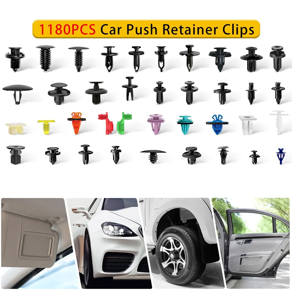 Clip di fissaggio per auto, clip di fissaggio per paraurti automatico Set di clip per rivestimento parafango per pannello porta con rivetti a spinta per riparazione SUV per camion auto 2