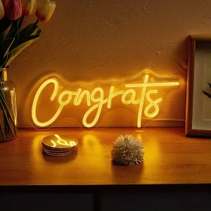 Congratulazioni Insegna al neon Decorazione artistica da parete Insegna al neon a LED per congratulazioni Laurea Cerimonia di matrimonio Festa di compleanno 1