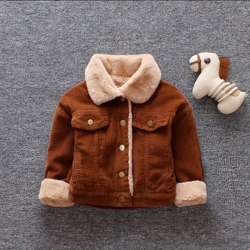 Nuova moda invernale vestiti per neonate bambini ragazzi addensare giacca calda cappotto per bambini bambino casual costume in cotone abbigliamento sportivo infantile 2