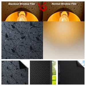Pellicola per finestre oscurante opaca larga 75/90 cm Privacy Adesivi per finestre statici rimovibili non adesivi per la privacy per il blocco della luce satinato 1