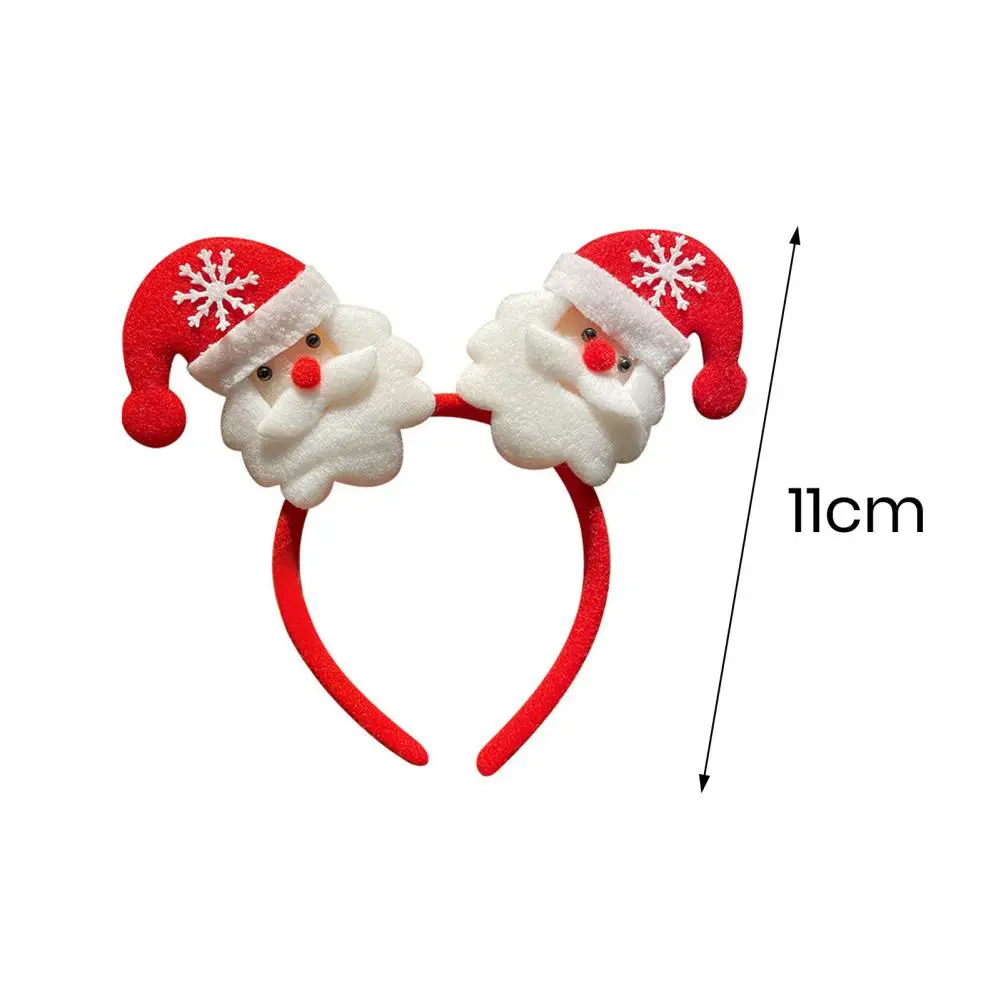 Fascia per capelli natalizia fiocco per l'orecchio decorazioni per babbo natale elastico primavera vestibilità regolare fascia stretta accessori per capelli per foto per feste di capodanno 6