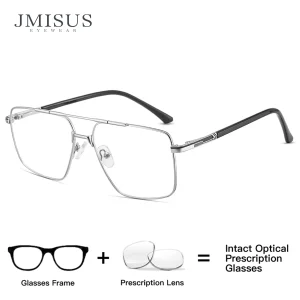 JMISUS 2025 Nuovi arrivi Aviator Vetro da vista Uomo Pilota Occhiali progressivi Occhiali da vista ottici di moda 1