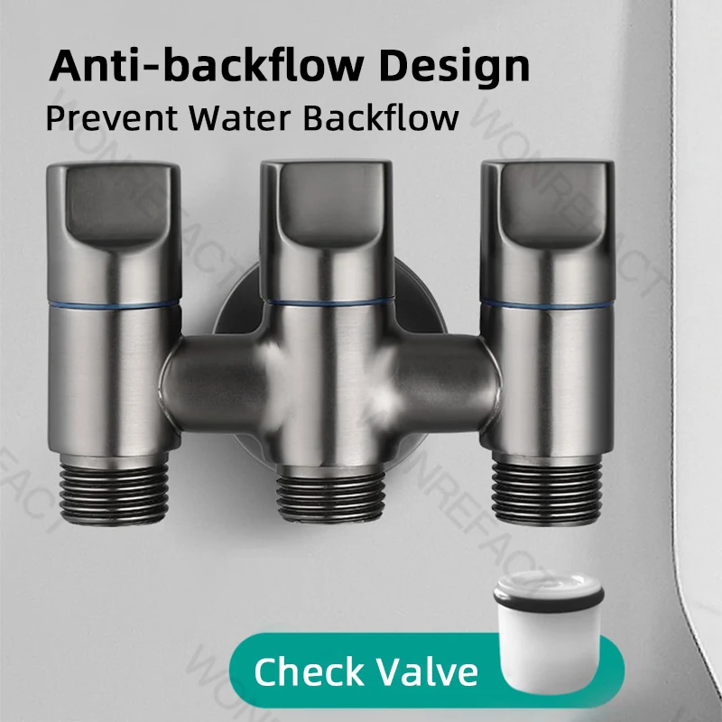 G1/2 Rubinetto per lavatrice multifunzione Rubinetto per acqua in ottone Valvola ad angolo ad apertura rapida Accessori per attrezzi da bagno montati a parete 2